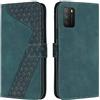 OKZone Cover per Xiaomi Poco M3/Redmi 9T/Redmi 9 Power, Custodia a Libro in Pelle Protettiva Folio Portafoglio con Chiusura Magnetica e Slot per Carte Wallet Case Flip Cover (Verde)
