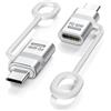 TiMOVO Adattatore da Lightning a USB C, 2 Pezzi Adattatore Lightning USB C con Ricarica Rapida a 60W e Loop Anti-Perso per iPhone 16/15 Serie, iPad, Galaxy S25, Non per Auricolari/Audio/OTG, Argento