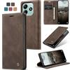 owlhold Cover Xiaomi Poco M7 Pro 5G/Xiaomi Redmi Note 14 5G Custodia(Non per 4G) Redmi Note 14 5G Portafoglio Flip [Antiurtoo][Cavalletto][Carta Fessura] Cover Pelle per Redmi Note 14 5G - Caffè