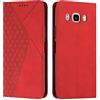 KOUYI Cover per Samsung Galaxy J7 2016 / J710, Custodia Portafoglio,Cover Libro,Pelle Flip/Folio Case con [Funzione di Supporto] [3-Scheda Slot] [Magnetica] Antiurto (Rosso)