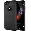 REY Cover in Gel TPU Nera per iPhone 8-7 - SE, Ultra Sottile 0,33 mm, Morbido Flessibile, Custodia Silicone