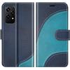 BoxTii Cover per Honor 200 Lite 5G, Custodia in PU Pelle Portafoglio, Magnetica Flip Cover a Libro con Slot per Schede per Honor 200 Lite 5G, Blu