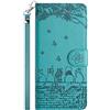FALUWONRU Custodia per Xiaomi Redmi Note 13 Pro 4G Cover Portafoglio Protettiva Libro Cover Flip Caso Phone Magnetica Custodie in Con Slot per Schede e Magnetica Supporto,Gatti PU Pelle,Blu