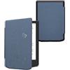 kwmobile Custodia eReader Compatibile con Pocketbook Verse/Pro/Color/Vivlio Light Cover - eBook Reader Flip Case - blu scuro - Viticci
