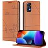 XINYEXIN Custodia per Xiaomi Redmi Note 11 Pro 4G 5G / Note 12 Pro 4G, Cover a Libro in Pelle PU con Blocco RFID, Slot per Carte, Supporto, Protezione Completa Antiurto - Marrone