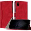 Netany Custodia Compatibile con Xiaomi Redmi 7A,custodia magnetica in pelle PU con [Slot Cart] [Supporto Stand] [Magnetica] (Rosso)
