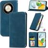 Cracedily Cover per Honor Magic 6 Lite Case, Custodia Cover Pelle Premium Portafoglio con Porta Carte Magnetica Supporto Protezione Flip Case Custodia per Honor X9B/X50 5G, Blu-verde