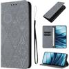 LSPCASA Protettiva Case Per Xiaomi Redmi Note 14 5G Pollici Pelle Artificiale Cover Redmi Note 14 5G Con Slot Per Schede Cover Funzione Supporto Custodia, Grigio
