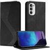 Fatcatparadise Cover per Motorola Moto G62 5G, Custodia Motorola Moto G62 5G, Cover a Libro Wallet in Pelle Premium Protettiva Portafoglio Antifurto Chiusura Magnetica Flip Telefono Case (Nero)