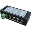 YAODHAOD POE Injector 100 MB, Power over Ethernet tramite alimentatore di rete 12/24/48 V, distanza fino a 100 m, spina da parete Ethernet (4 porte 1000 Mbps)