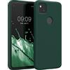 kwmobile Custodia Compatibile con Google Pixel 4a Cover - Back Case per Smartphone in Silicone TPU - Protezione Gommata - verde muschio