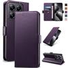 Yunubeyii Cover Libro per Xiaomi 14T Pro 5G - [Blocco RFID] Luxury PU Leather Portafoglio Card Holder Magnetic Phone Custodia con Kickstand, Cover Protettiva Antiurto, Viola