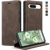 owlhold Cover Google Pixel 8A,Custodia Pixel 8A Magnetica Portafoglio Flip[Antiurtoo][Cavalletto][Carta Fessura]Cover Pelle per Pixel 8A-Caffè
