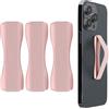 kwmobile Supporto Dita Cellulare - Set 3x Fasce Elastiche Sostegno Antiscivolo Antiurto Telefonino Supporto Universale - Finger Holder Phone oro rosa