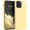 kwmobile Cover per Apple iPhone 12 Pro Max Custodia - Back Case per Smartphone in Silicone TPU - Protezione Gommata - crema chiaro