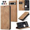Owlhold Cover Magnetica per Google Pixel 8 Pro - Custodia Portafoglio in Pelle Con Antiurto, Cavalletto e Fessure per Carte - Marrone
