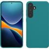kwmobile Custodia Compatibile con Samsung Galaxy S24 Plus Cover - Back Case per Caricatore Wireless - Antiurto e Flessibile in Silicone TPU - petrolio matt