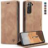 owlhold Cover Samsung Galaxy S22 Plus Custodia Samsung S22 Plus Portafoglio Flip [Antiurtoo][Cavalletto][Carta Fessura] Cover Pelle per Samsung Galaxy S22 Plus - Marrone
