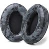 WC PadZ - I cuscinetti per eccellenza di Wicked Cushions - Compatibili con Audio Technica, HyperX, SteelSeries Arctis - Extra spesso - Apertura più ampia - Morbida memory foam | Nero Camo