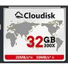 Cloudisk Prestazioni della scheda flash compatta 32GB 300X CF 2.0 per fotocamera DSLR, fotocamera digitale vintage e attrezzature industriali (32GB CompactFlash)