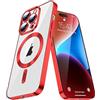 IMIRST Custodia Soft per iPhone 14 Pro Max - Compatibile con Super Magsafe e Ricarica Wireless, Copertura ibrida classica Sottile e Resistente Agli Urti per Apple iPhone 14 Pro Max, YIX Red