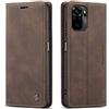 owlhold Cover Xiaomi Redmi Note 10 4G (Non per 5G) Custodia Redmi Note 10S Portafoglio Flip[Antiurtoo][Cavalletto][Carta Fessura] Cover Pelle per Redmi Note 10 4G/Note 10S/POCO M5S 4G -Caffè