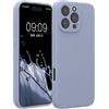 kwmobile Cover per iPhone 16 PRO Max Custodia - Back Case per Smartphone in Silicone TPU - Protezione Gommata - Blu Chiaro Matt
