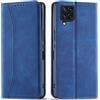 OKZone Cover per Samsung Galaxy M32 4G, Custodia Flip Pelle Portafoglio Magnetica Libro [Slot Schede], Silicone TPU Bumper Wallet Supporto Cover, Antiurto [Kickstand] (Blu)