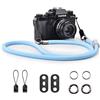 VOVMOEYA Tracolla Fotocamera Corda,Cinghia per Fotocamera per Fujifilm X100V XS20 XT5 Canon EOS R6 R10 R50 M50 Sony Alpha A6000 A6400 A7 IV DSLR SLR Fotocamera Tracolla - Blu