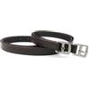 Astile Staffetta in pelle per adulti o bambini, colore marrone e nero, in pelle resistente con finitura morbida (122 cm, marrone)
