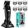 DSP Professionelle Barbe & Coupe-cheveux pour hommes | 210 Min sans fil, vitesse 4 vitesses, écran LED & 6 combes métalliques | Coupe-cheveux silencieuse avec alliage de zinc et lame DLC