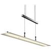 B.K.Licht - Lampadario camera da letto, regolabile in altezza in continuo, dimmerabile tramite touch, luce calda, soggiorno, cucina, LED, 85x175 cm, nichel opaco