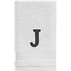 Avanti Linens Asciugamano ricamato con monogramma, 100% cotone, J, bianco/grigio, J