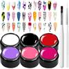 AIJIMEI Kit Smalto Gel per Unghie - Pure Color Soak Off Gel per nail art, fai da te e uso in salone, set di pittura per manicure durevole con colori trasparenti (6 colori (1))