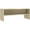 vidaXL Mobile TV con Vano a Giorno Stile Classico Pratico Credenza Armadietto Basso Multimediale Rovere Sonoma 100x40x40 cm in Truciolato