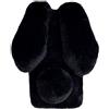 BLOTECH Peluche Custodia Cover Compatibile con Realme 12 5G,Custodia Coniglio Peluche per Realme 12 5G, Custodia Peloso Carino Protettiva Fluffy Cover Bambine Copertura Caso - Nero