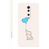 KARTXITAI Cover Compatibile con Xiaomi Mi 9T/9T Pro, Elefante, palloncino, amore motivo Custodia con morbida in Silicone TPU con Assorbimento degli Urti e Anti-Graffio-Bianco
