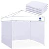 Fanpat 3 Pareti Laterali per Gazebo, gazebo impermeabile, 3 x 3 parti laterali, gazebo, 99% protezione UV, solo 3 pareti laterali, tenda a baldacchino non inclusa nella confezione (Bianco, 3PCS)