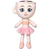 Yamobi Tung Tung Tung Tung Sahur Peluche, Tung Tung Tung Sahur Pupazzo, Ballerina Collezione, Ballerina Cappuccina Per Bambini e Adulti (Rosa)