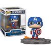 Funko Pop! Deluxe: Marvel Avengers - Captain America - (Assemble) - Figura in Vinile da Collezione - Idea Regalo - Merchandising Ufficiale - Giocattoli per Bambini e Adulti - Movies Fans