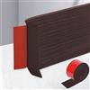 MeYuxg Battiscopa in PVC morbido autoadesivo, larghezza 10 cm, profilo di transizione per parete e pavimento, battiscopa flessibile per cucina, bagno e soggiorno, legno di noce