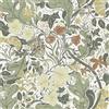 Timeet Carta da parati autoadesiva bianca con fiori verdi, 41 x 300 cm, pellicola autoadesiva per mobili, cucina, camera da letto