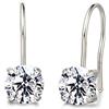 Limerencia orecchini pendenti in titanio, G23 orecchini a goccia di zirconia leggeri, orecchini pendenti medici per le donne(Argento 6 mm CZ)
