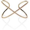namana Bracciale Rigido a Croce per Donna, Grande Bracciale Color Argento, Oro o Oro Rosa per Donna con Zirconi, con Confezione Regalo
