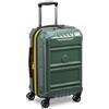 DELSEY PARIS Rempart Hardside - Valigia espandibile con ruote girevoli, Verde militare, 19 Carry-On, Robusto