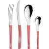 PINTINOX SERVIZIO 24 PZ. POSATE LINEA CINEMA (ROSA) Pintinox Set da 24 Posate Serie Cinema in Acciaio Inox Nichel Free, con Manico Colore: Rosa