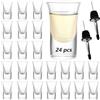 FWEEK Bicchieri Shot 24 Pezzi, Bicchierini Liquore 20ml in Vetro, Bicchieri Amaro con Base Spessa e 2 Travasi per Vino, Ideale per Casa, Bar, Feste, Lavabile in Lavastoviglie