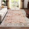 Xfrog Tappeto lavabile in lavatrice, grande, vintage, a pelo corto, antiscivolo, tradizionale, per soggiorno, ufficio, cucina, sala da pranzo, 160 x 230 cm, colore: rosa cipria