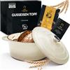Chefarone Casseruola Ghisa Smaltata 26 cm 4,7 L con Coperchio Compatibile Induzione Ideale per Pane Arrosti Stufati e Cotture al Forno