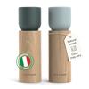 LARS NYSØM Set Macina Sale e Pepe in Legno Manuale - Macina Spezie con Macina in Ceramica Regolabile - Eleganti Macina Pepe e Sale in Legno di Faggio per Cucina o Tavola (Blue)